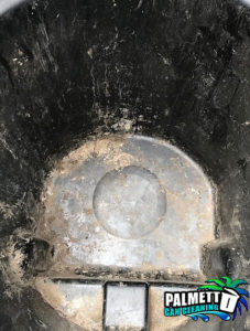 Dirty Trash Can before Cleaning